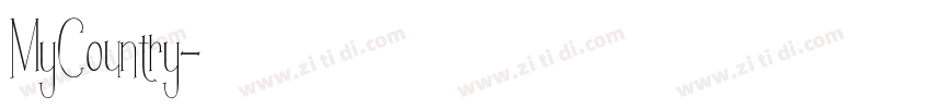 MyCountry字体转换