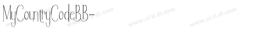 MyCountryCodeBB字体转换