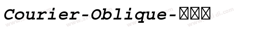 Courier-Oblique字体转换