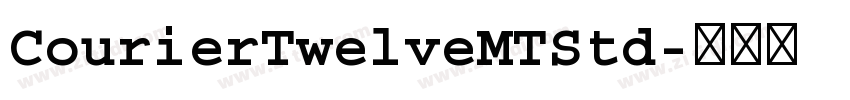 CourierTwelveMTStd字体转换