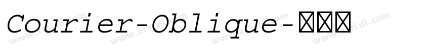 Courier-Oblique字体转换