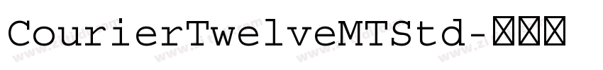 CourierTwelveMTStd字体转换