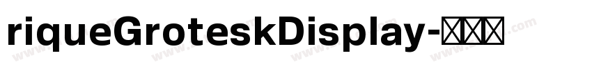 riqueGroteskDisplay字体转换