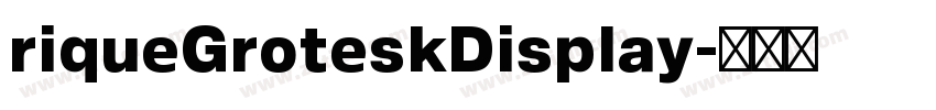 riqueGroteskDisplay字体转换