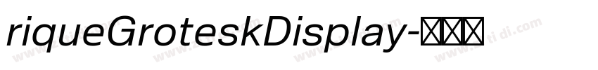 riqueGroteskDisplay字体转换