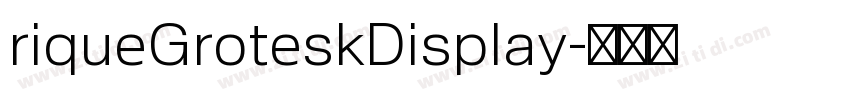 riqueGroteskDisplay字体转换