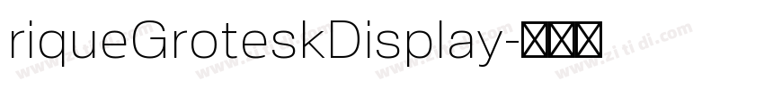 riqueGroteskDisplay字体转换