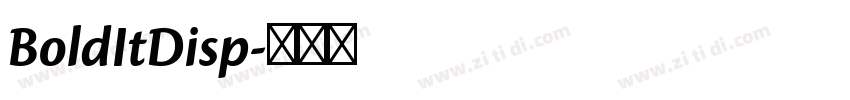 BoldItDisp字体转换