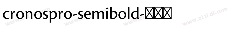 cronospro-semibold字体转换