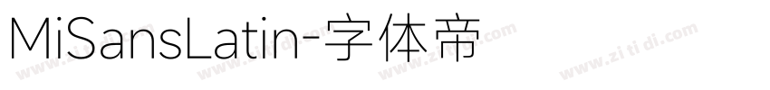 MiSansLatin字体转换