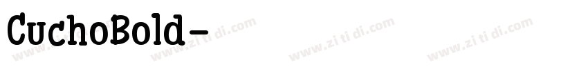CuchoBold字体转换