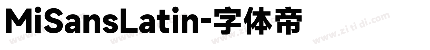 MiSansLatin字体转换
