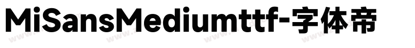 MiSansMediumttf字体转换