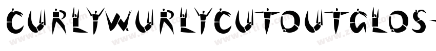 CurlyWurlyCutoutGlos字体转换