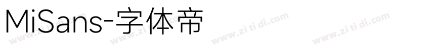 MiSans字体转换