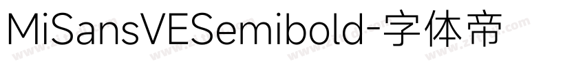 MiSansVESemibold字体转换