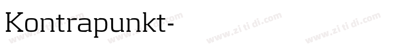 Kontrapunkt字体转换