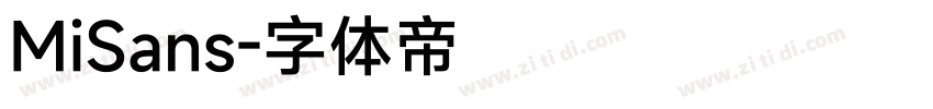MiSans字体转换