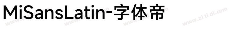 MiSansLatin字体转换