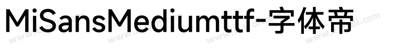 MiSansMediumttf字体转换