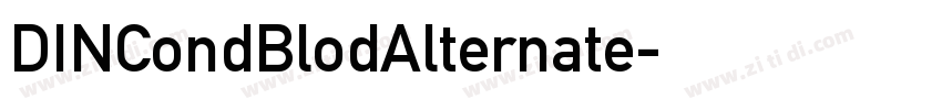 DINCondBlodAlternate字体转换