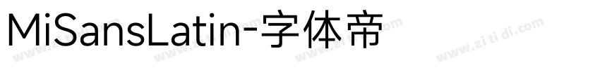 MiSansLatin字体转换