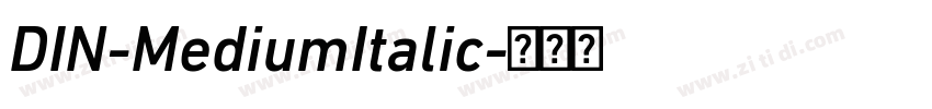 DIN-MediumItalic字体转换