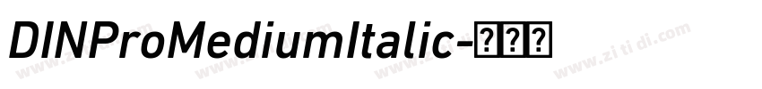 DINProMediumItalic字体转换