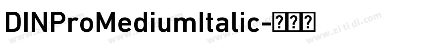 DINProMediumItalic字体转换