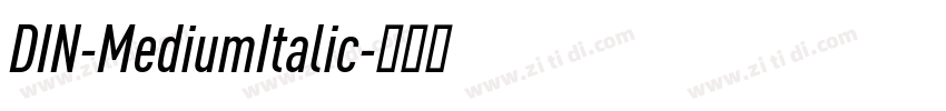 DIN-MediumItalic字体转换