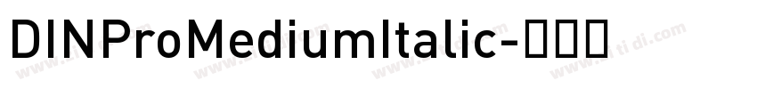 DINProMediumItalic字体转换