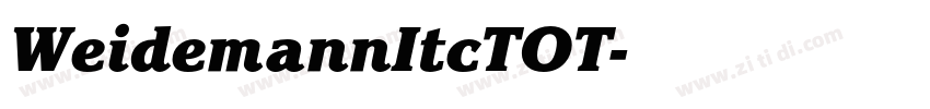 WeidemannItcTOT字体转换 WeidemannItcTOT字体转换