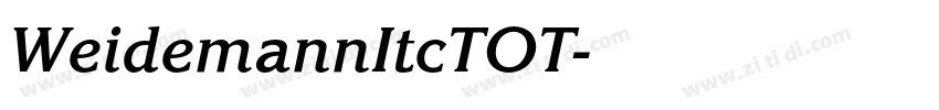 WeidemannItcTOT字体转换 WeidemannItcTOT字体转换