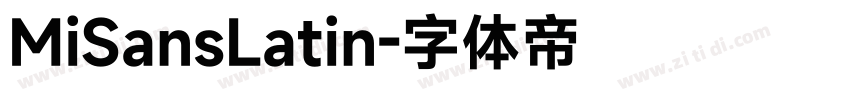 MiSansLatin字体转换