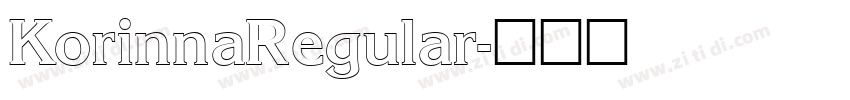 KorinnaRegular字体转换