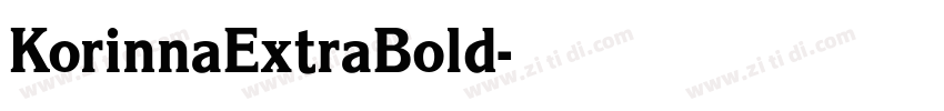 KorinnaExtraBold字体转换