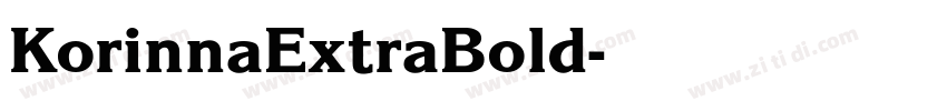 KorinnaExtraBold字体转换