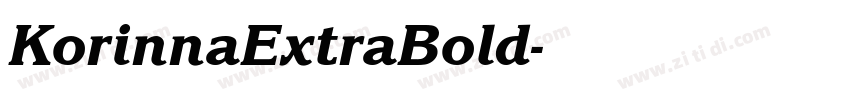 KorinnaExtraBold字体转换