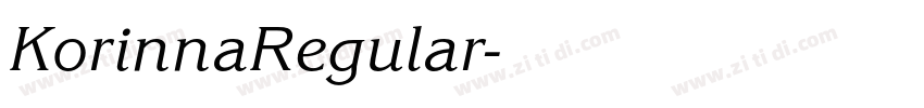 KorinnaRegular字体转换