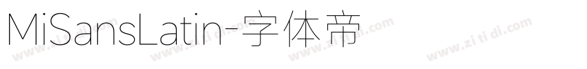MiSansLatin字体转换