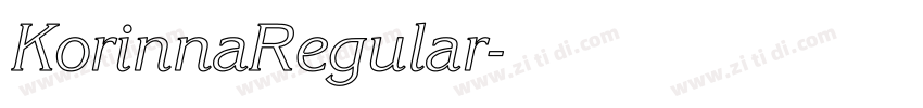 KorinnaRegular字体转换