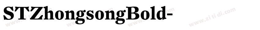 STZhongsongBold字体转换