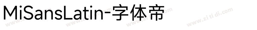 MiSansLatin字体转换