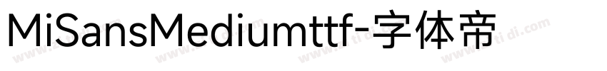 MiSansMediumttf字体转换