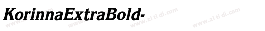 KorinnaExtraBold字体转换