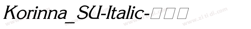 Korinna_SU-Italic字体转换
