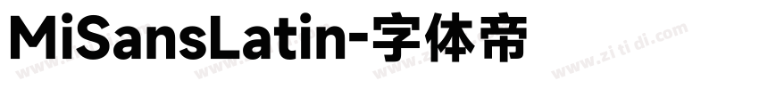 MiSansLatin字体转换