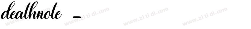 deathnote小写字体转换