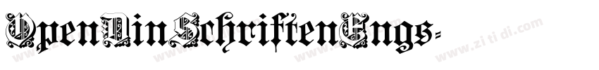 OpenDinSchriftenEngs字体转换