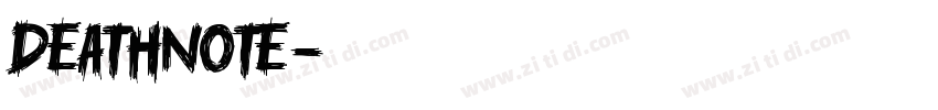 DEATHNOTE字体转换